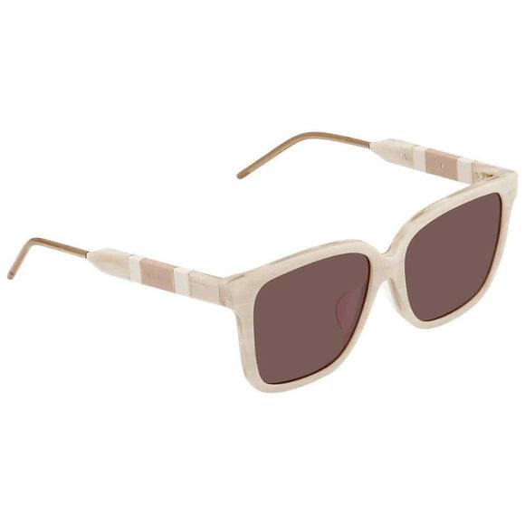 NEW Gucci Beige Rectangular Women's Sunglasses - Picture 1 of 4